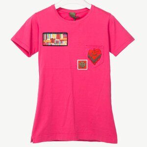 Mr & Mrs Italy Pink Cotton-Jersey Multi-Patch T-Shirt